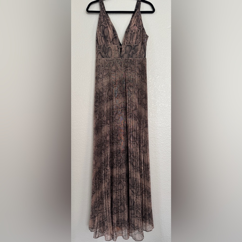 Forever Unique Snake Print Sheen Maxi